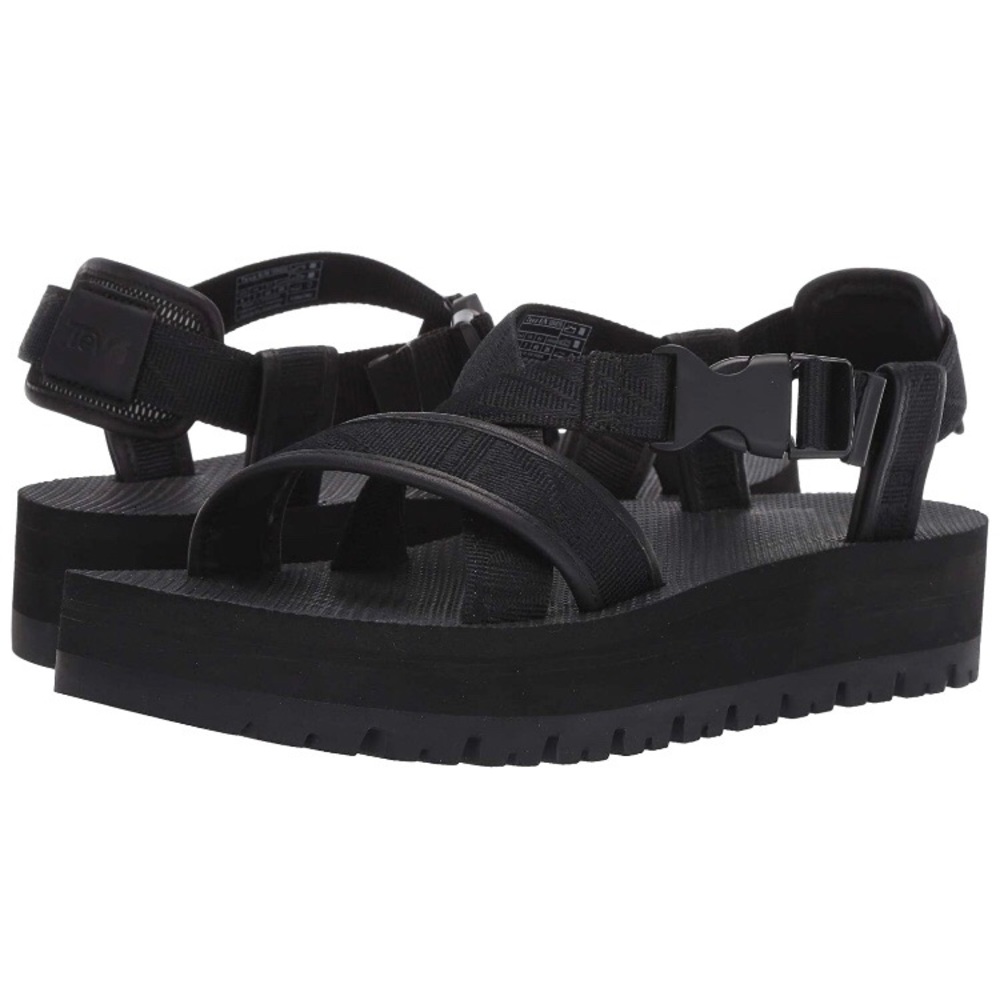 Platform Teva Sandals in Black Size 6.